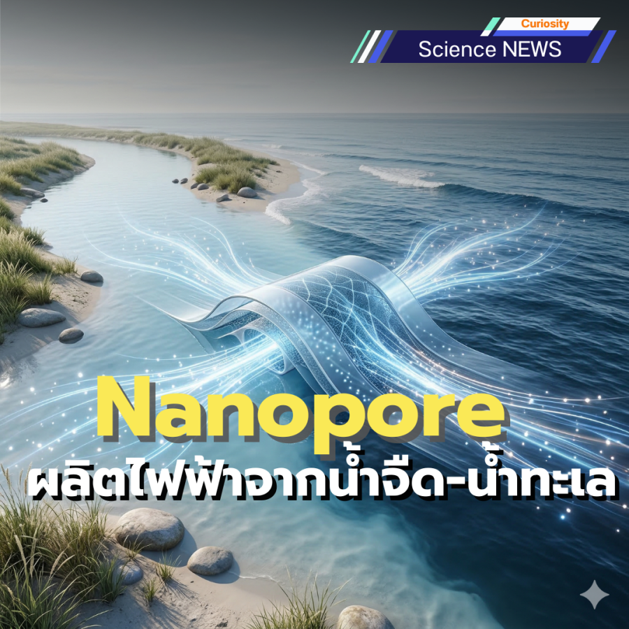 Nanopore ผลิตไฟฟ้าจากน้ำจืด-น้ำทะเล
